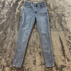 LEVI'S Womens 721 High Rise Skinny Jeans Size 28 Blue